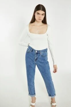 Glamorous Mid Stonewash Mom Jeans 6 Glamorous Mid Stonewash Mom Jeans -Cheap Softly Dressed Store KA6037B BN32 04