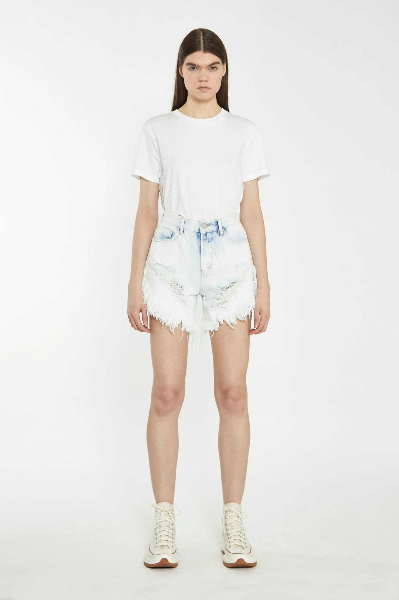 Glamorous Bleach Acid Distressed Denim Shorts 4 Glamorous Bleach Acid Distressed Denim Shorts - Image 4