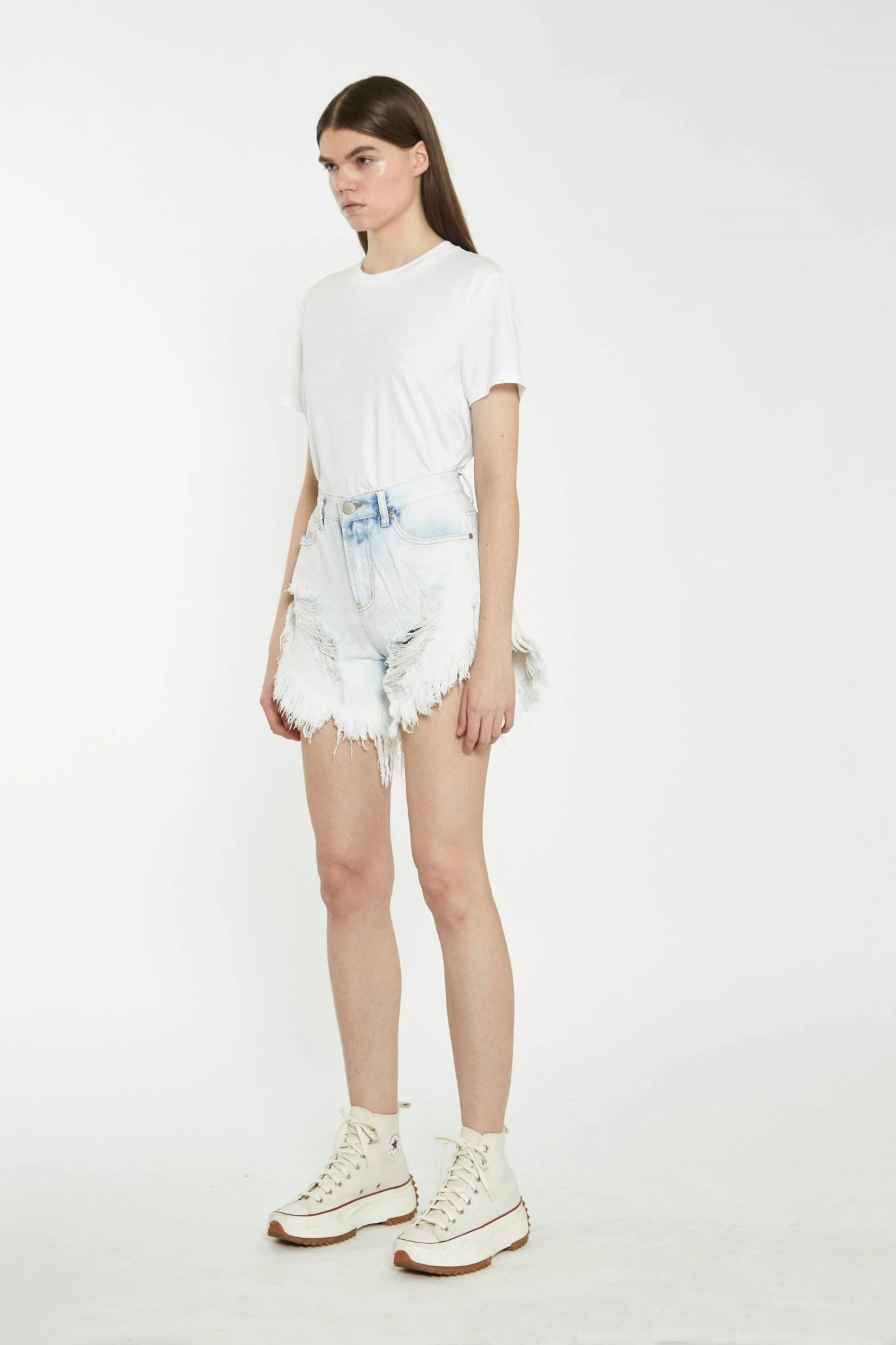 Glamorous Bleach Acid Distressed Denim Shorts 3 Glamorous Bleach Acid Distressed Denim Shorts - Image 3