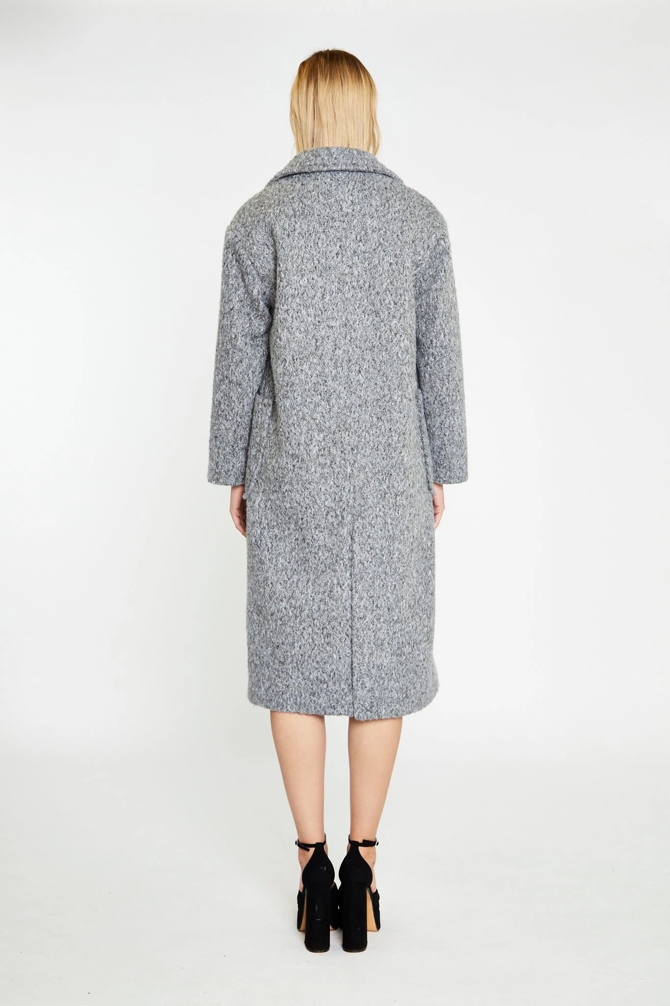 Glamorous Grey Marl Lapel Collar Midi-Coat 2 Glamorous Grey Marl Lapel Collar Midi-Coat - Image 2