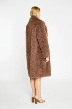 Glamorous Walnut Faux-Fur Midi-Coat -Cheap Softly Dressed Store KA6873B CF61 04