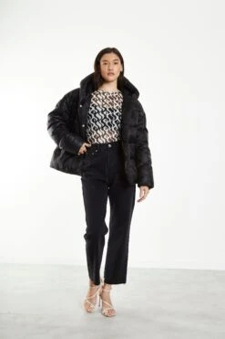 Glamorous Black Hooded Puffer Jacket 6 Glamorous Black Hooded Puffer Jacket -Cheap Softly Dressed Store KA6942 BK 03