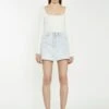 Glamorous Light Antique Bleach Denim Mini-Skirt