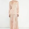 Glamorous Peach Bias-Cut Maxi-skirt