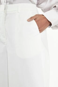 Glamorous White Wide Leg Trousers -Cheap Softly Dressed Store KK0063A WHI 04