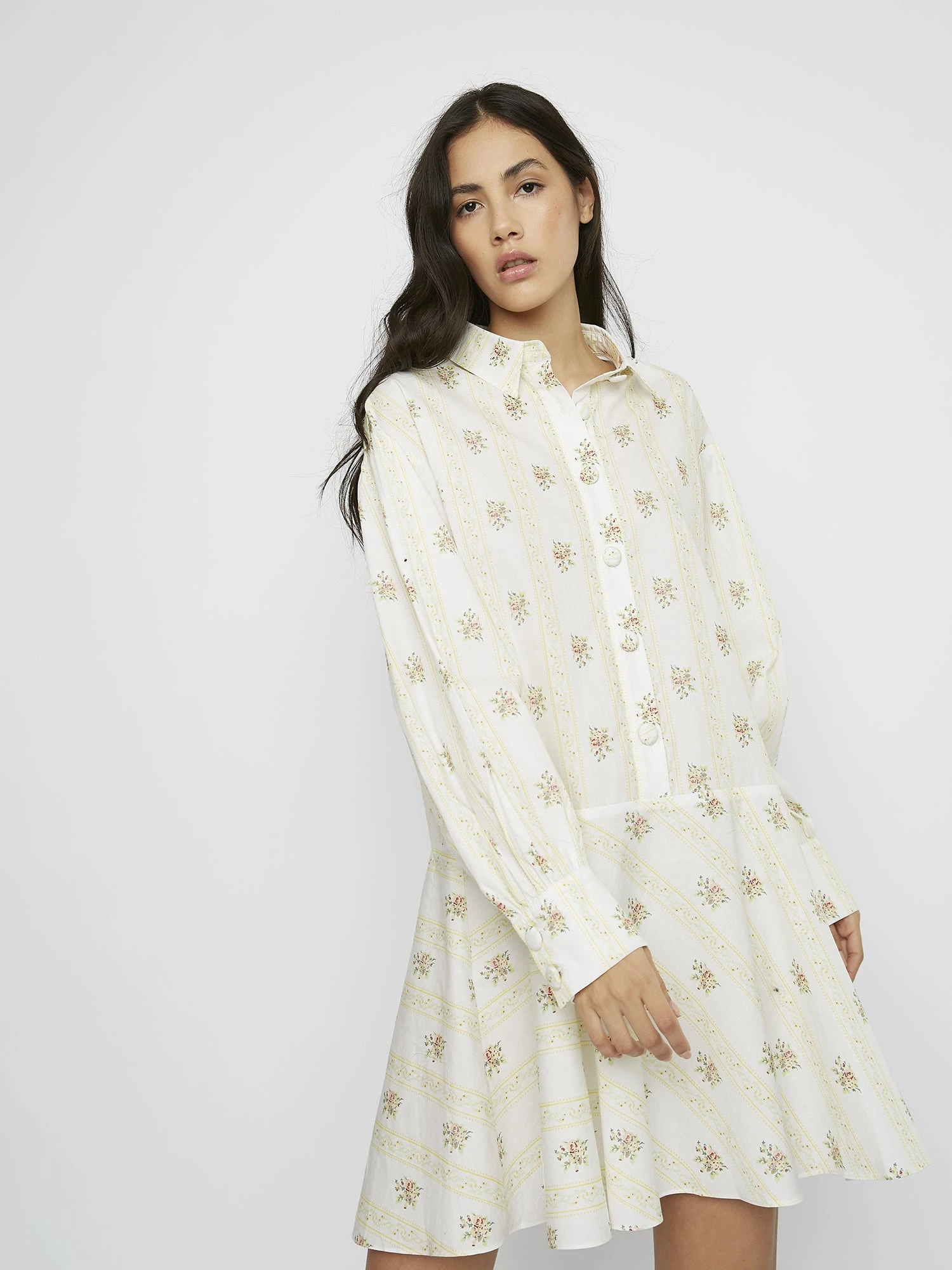 Glamorous Yellow Stripe Flower Mini Dress 1 Glamorous Yellow Stripe Flower Mini Dress