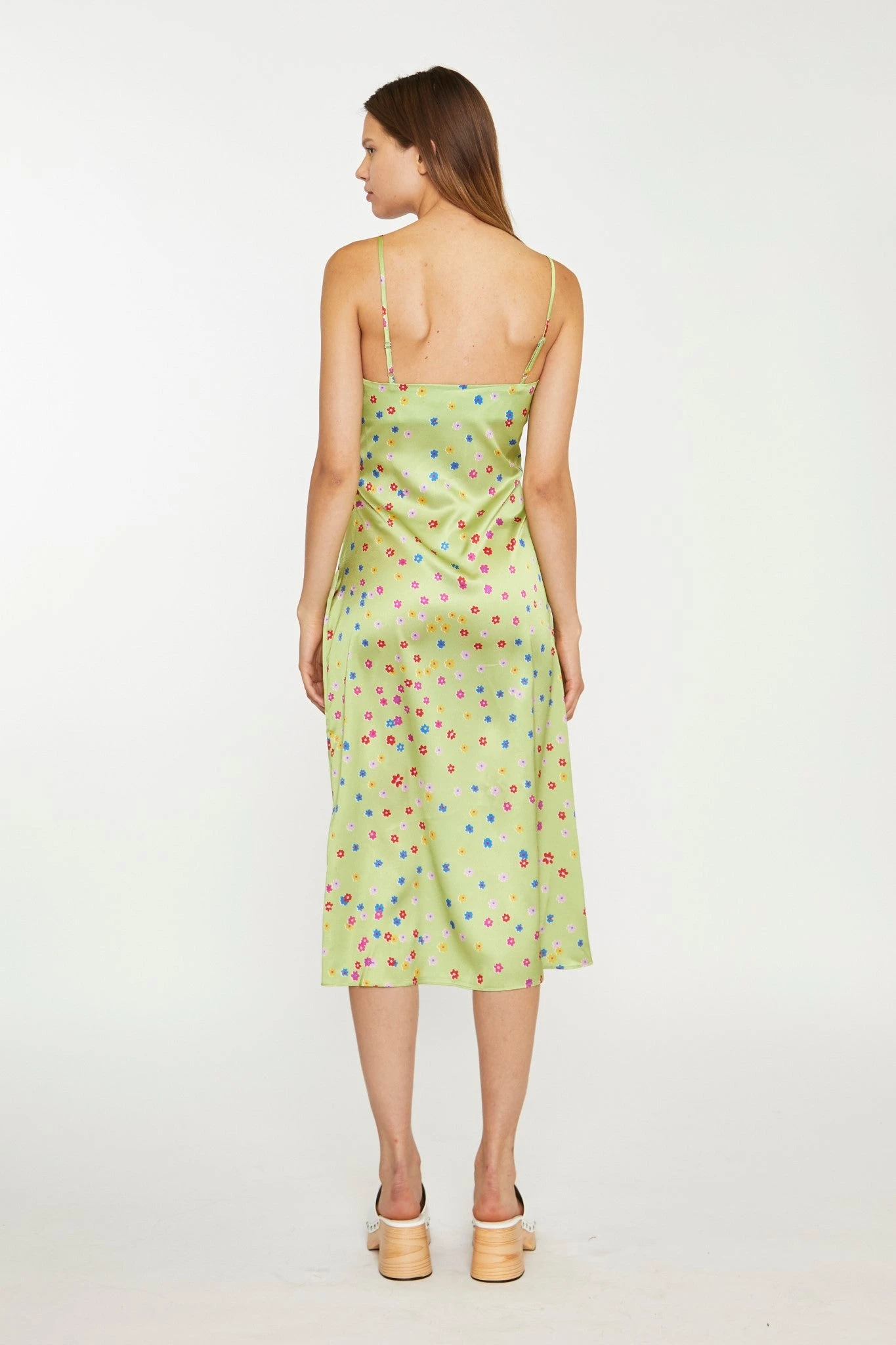Glamorous Lime-Multi Daisy Bias-Cut Slip Midi-Dress 4 Glamorous Lime-Multi Daisy Bias-Cut Slip Midi-Dress - Image 4