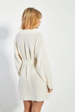 Glamorous Bone Belted Knitted Mini Dress -Cheap Softly Dressed Store LC1029 CC64 02