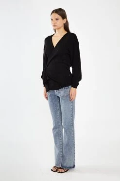 Glamorous Black Wrap Cardigan -Cheap Softly Dressed Store LC1053 BK 04