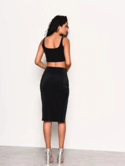 Glamorous Black Velvet Crop Top 5 Glamorous Black Velvet Crop Top -Cheap Softly Dressed Store LC12371