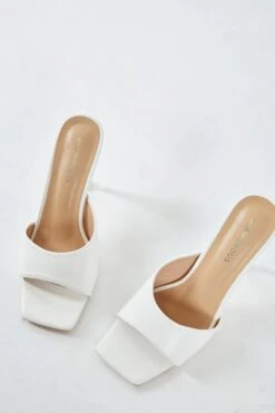 Glamorous White Mules 6 Glamorous White Mules -Cheap Softly Dressed Store SHOES 1470