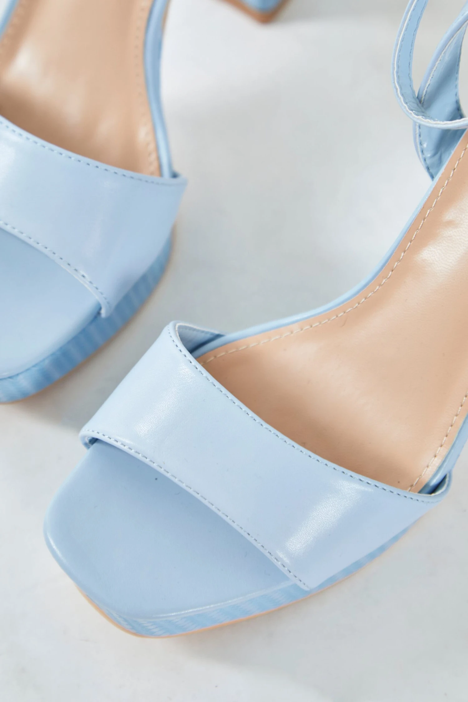 Glamorous Blue Open Toe Platform Heels 3 Glamorous Blue Open Toe Platform Heels - Image 3