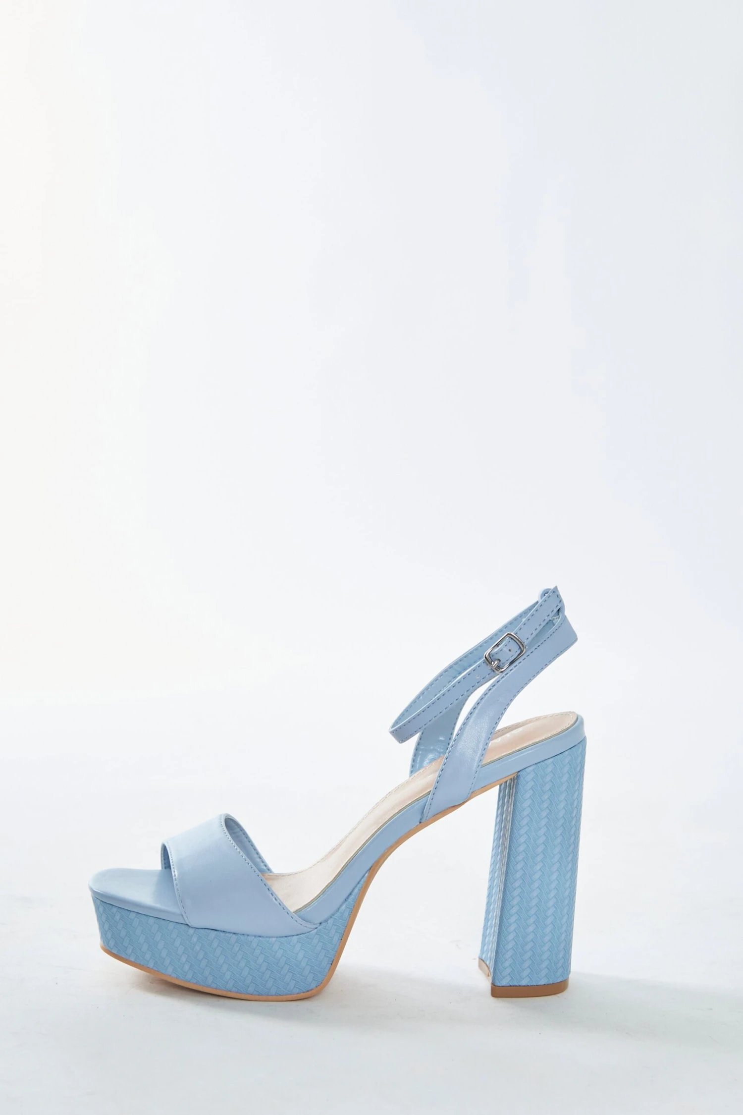 Glamorous Blue Open Toe Platform Heels 4 Glamorous Blue Open Toe Platform Heels - Image 4