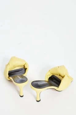 Glamorous Knot Front Mid Heel Mule Sandals In Yellow 7 Glamorous Knot Front Mid Heel Mule Sandals In Yellow -Cheap Softly Dressed Store Shoes 07