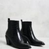 Glamorous Black Western Block Heel Boots