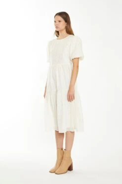 Glamorous Cream Peach Ditsy Organza Midi-Dress 6 Glamorous Cream Peach Ditsy Organza Midi-Dress -Cheap Softly Dressed Store TM0132A DF21 03