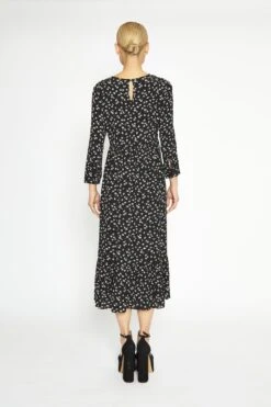 Glamorous Black Multi Rose Long Sleeve Midi Dress 9 Glamorous Black Multi Rose Long Sleeve Midi Dress -Cheap Softly Dressed Store TM0133 04