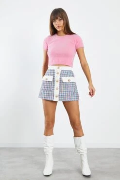 Glamorous Candy Pink Short Sleeve Knitted Top 6 Glamorous Candy Pink Short Sleeve Knitted Top -Cheap Softly Dressed Store TM0219A BM59 03