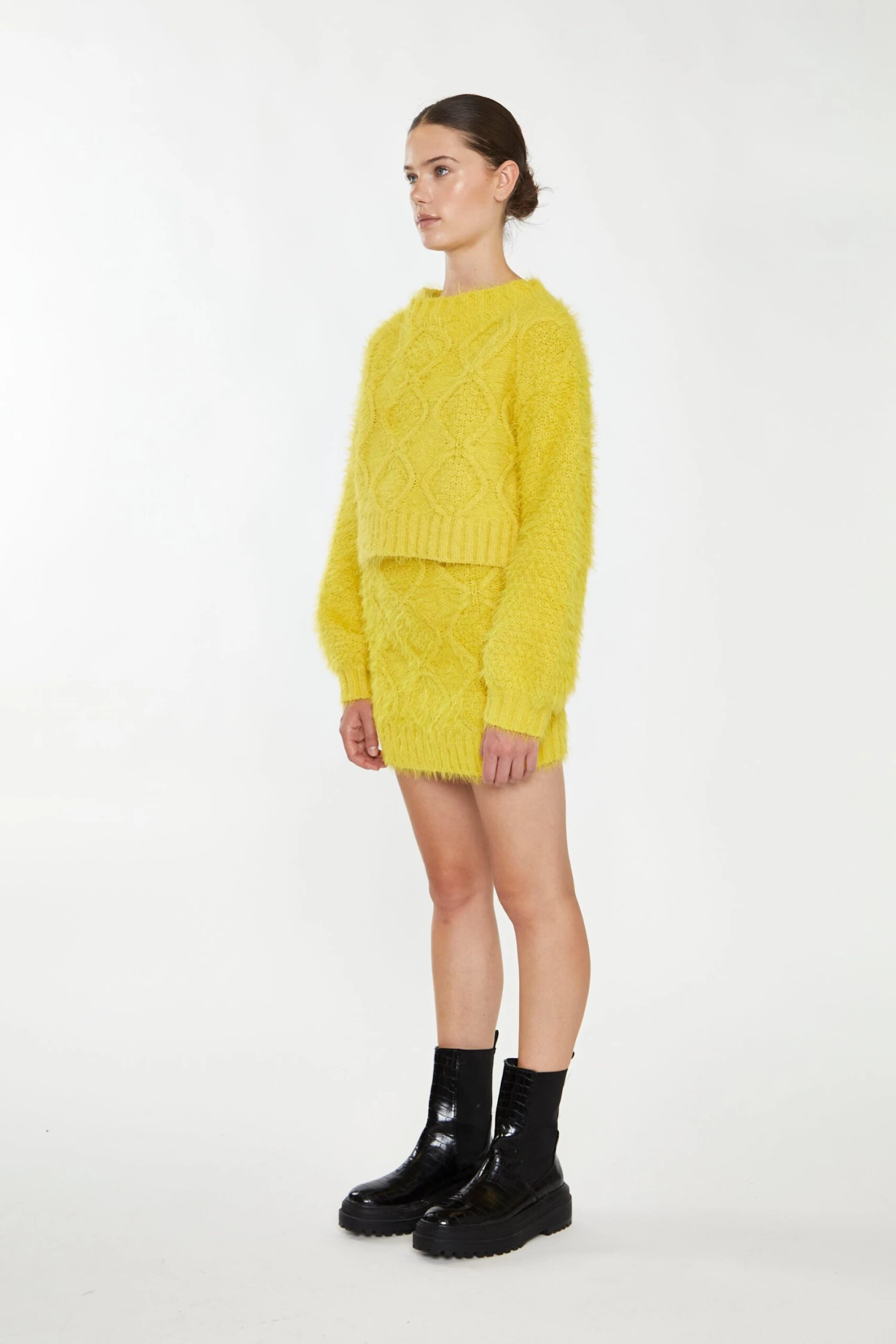 Glamorous Mustard Knit Long Sleeve Jumper 4 Glamorous Mustard Knit Long Sleeve Jumper - Image 4