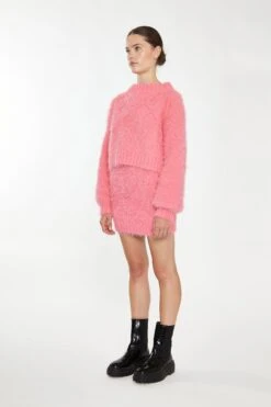 Glamorous Pink Knit Long Sleeve Jumper -Cheap Softly Dressed Store TM0248 PNK 03