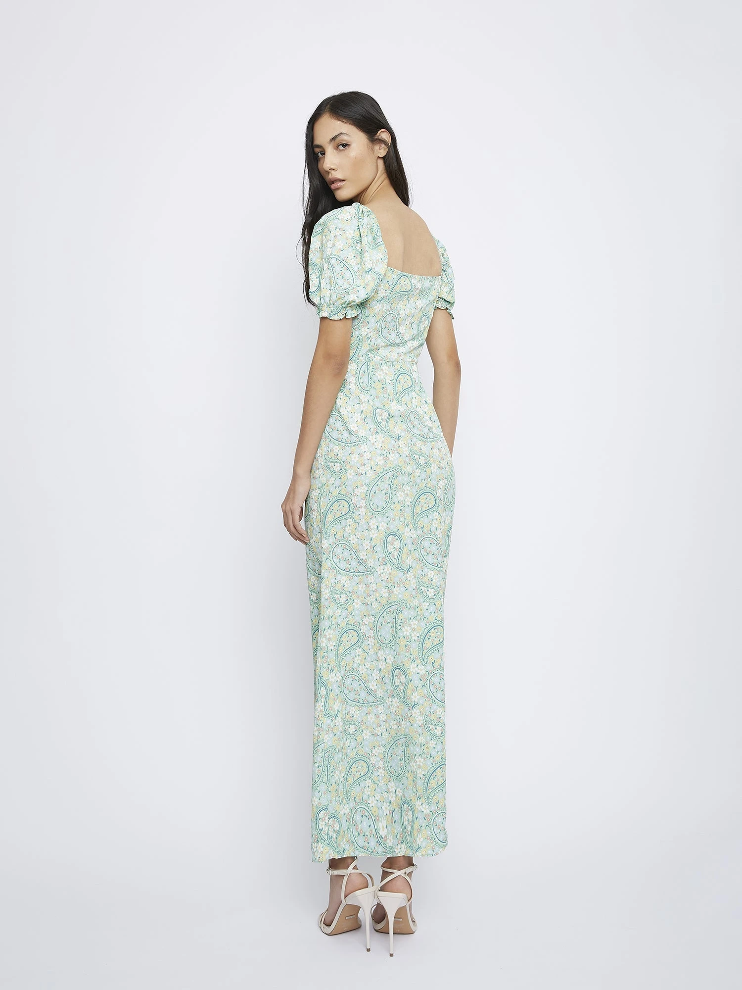 Glamorous Green Paisley Floral Midi Dress 3 Glamorous Green Paisley Floral Midi Dress - Image 3