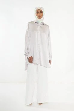 Glamorous Silver Grey Shirt Dress 6 Glamorous Silver Grey Shirt Dress -Cheap Softly Dressed Store TM051B LILAC 02