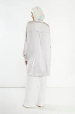 Glamorous Silver Grey Shirt Dress 7 Glamorous Silver Grey Shirt Dress -Cheap Softly Dressed Store TM051B LILAC 04