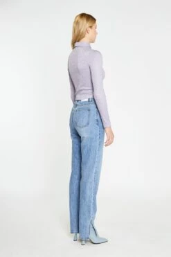 Glamorous Mid Stonewash Side-Split Jeans -Cheap Softly Dressed Store TM0559A BN32 02