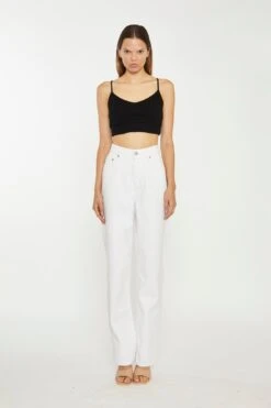 Glamorous White High-Waisted Side Split Jeans 6 Glamorous White High-Waisted Side Split Jeans -Cheap Softly Dressed Store TM0559A WHI 01