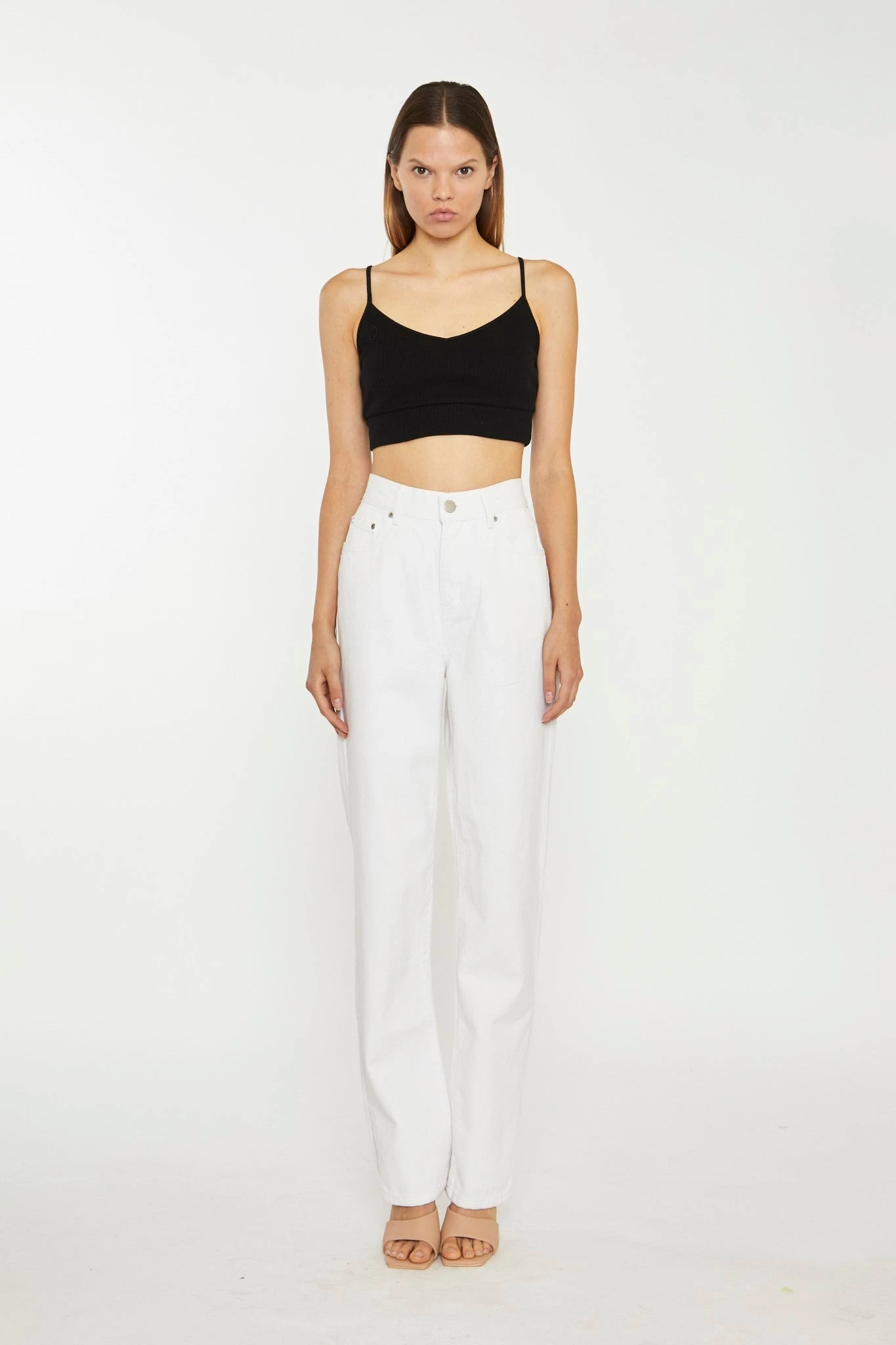Glamorous White High-Waisted Side Split Jeans 3 Glamorous White High-Waisted Side Split Jeans - Image 3