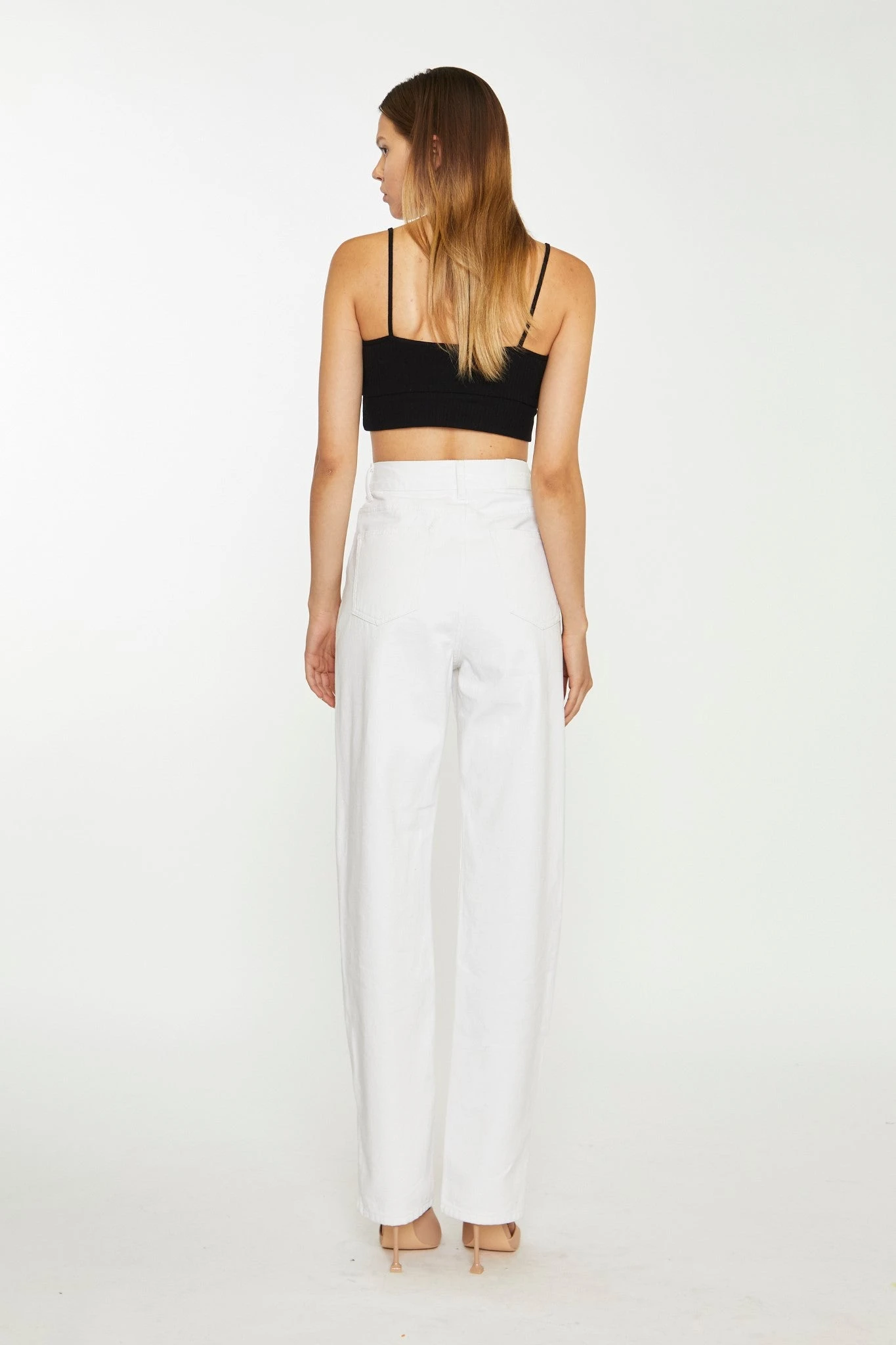 Glamorous White High-Waisted Side Split Jeans 2 Glamorous White High-Waisted Side Split Jeans - Image 2