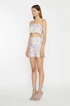 Glamorous Painted Multi-Floral Bias-Cut Mini-Skirt 6 Glamorous Painted Multi-Floral Bias-Cut Mini-Skirt -Cheap Softly Dressed Store TM0672 DH51 03