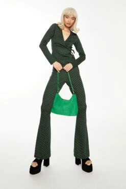 Glamorous Navy Green Daisy Geo Long Sleeve Wrap Top 7 Glamorous Navy Green Daisy Geo Long Sleeve Wrap Top -Cheap Softly Dressed Store TM0724 DD05 03