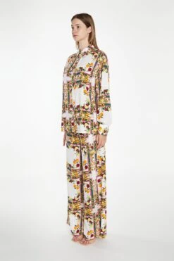 Glamorous Citrus Scarf Print Long Sleeve Shirt -Cheap Softly Dressed Store TM0851 03