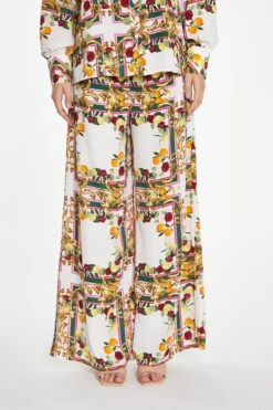Glamorous Citrus Scarf Print Wide Leg Trousers -Cheap Softly Dressed Store TM0851 05