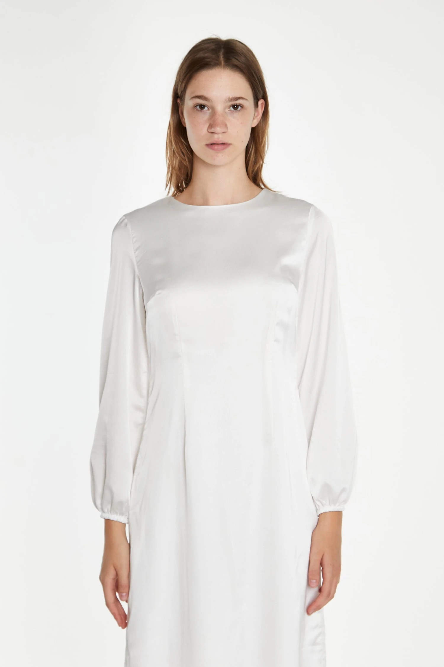 Glamorous White Long-Sleeve Midi-Dress 2 Glamorous White Long-Sleeve Midi-Dress - Image 2