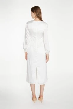 Glamorous White Long-Sleeve Midi-Dress 6 Glamorous White Long-Sleeve Midi-Dress -Cheap Softly Dressed Store TM0917A WHI 02