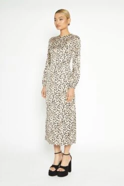 Glamorous Natural White Leopard Print Long Sleeve Midi Dress 6 Glamorous Natural White Leopard Print Long Sleeve Midi Dress -Cheap Softly Dressed Store TM0917 NATURALLEOPARD 02