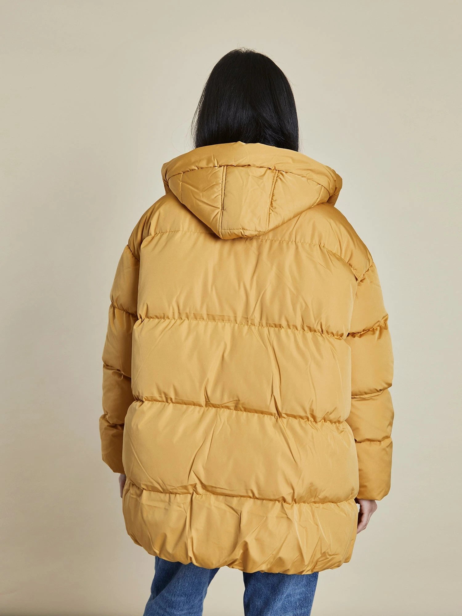 Glamorous Mustard Padded Longline Puffer Coat 3 Glamorous Mustard Padded Longline Puffer Coat - Image 3