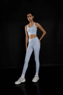 Glamorous Light Blue High Waisted Gym Leggings