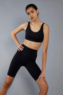 Glamorous Black High Waisted Cycling Shorts -Cheap Softly Dressed Store YG0031B BK 03