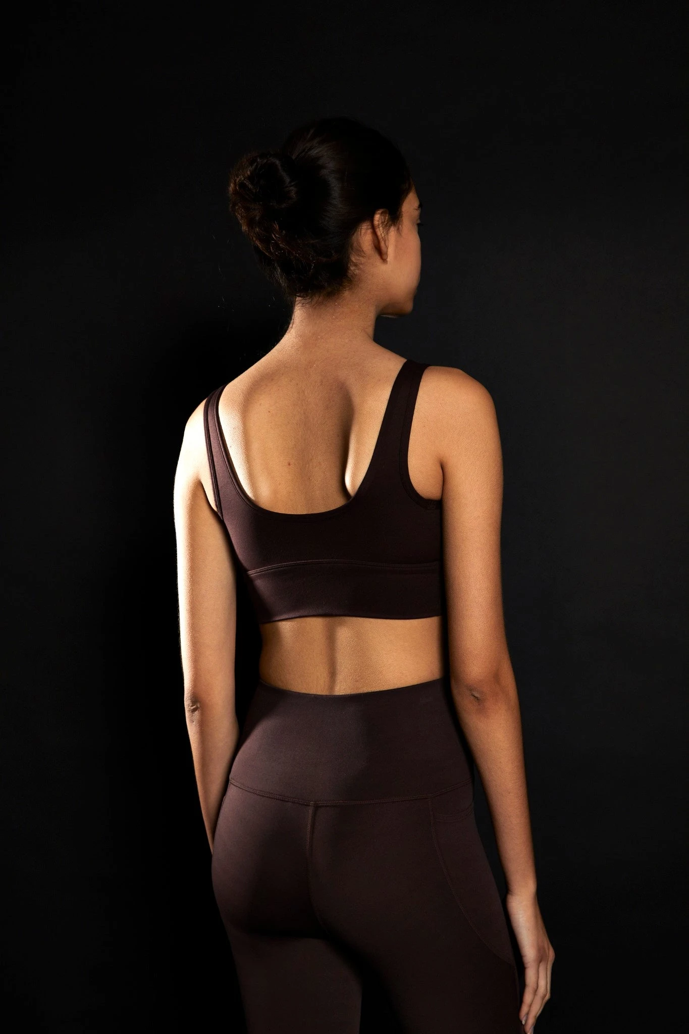 Glamorous Chocolate Ruched Sports Bra 2 Glamorous Chocolate Ruched Sports Bra - Image 2