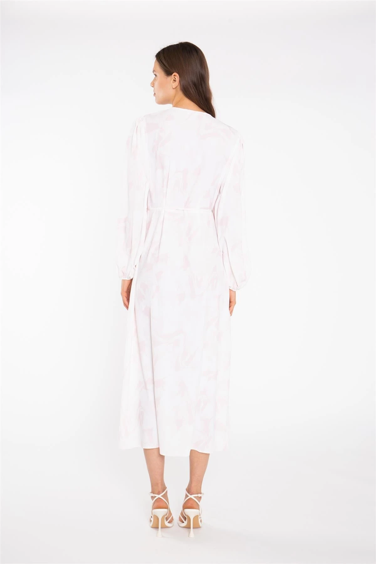 Glamorous Pink-Watercolour Wrap Midi-Dress 2 Glamorous Pink-Watercolour Wrap Midi-Dress - Image 2