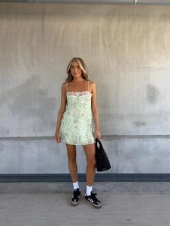 Glamorous Cleo Lace Trim Mini Dress -Green Watercolour Flower -Cheap Softly Dressed Store b291ab8a 4c25 4e85 a969 b72391966ad7