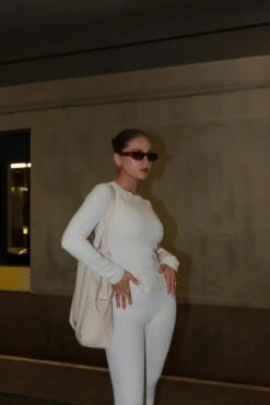 Glamorous Signature Long Sleeve Top - Putty