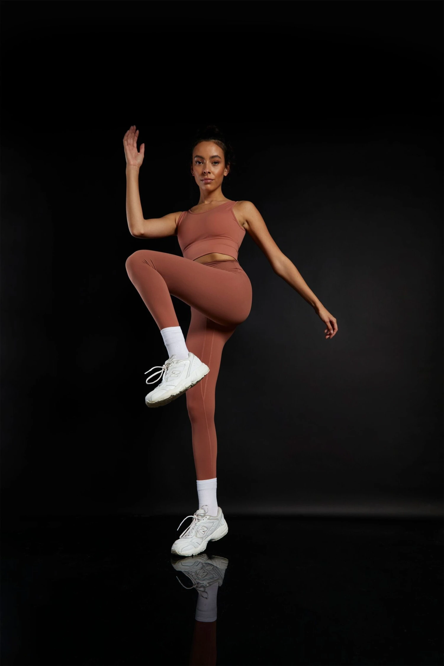 Glamorous Move Dark Terracotta High Waisted Leggings 1 Glamorous Move Dark Terracotta High Waisted Leggings