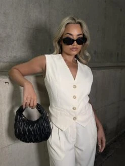 Glamorous Vanilla Waistcoat Top