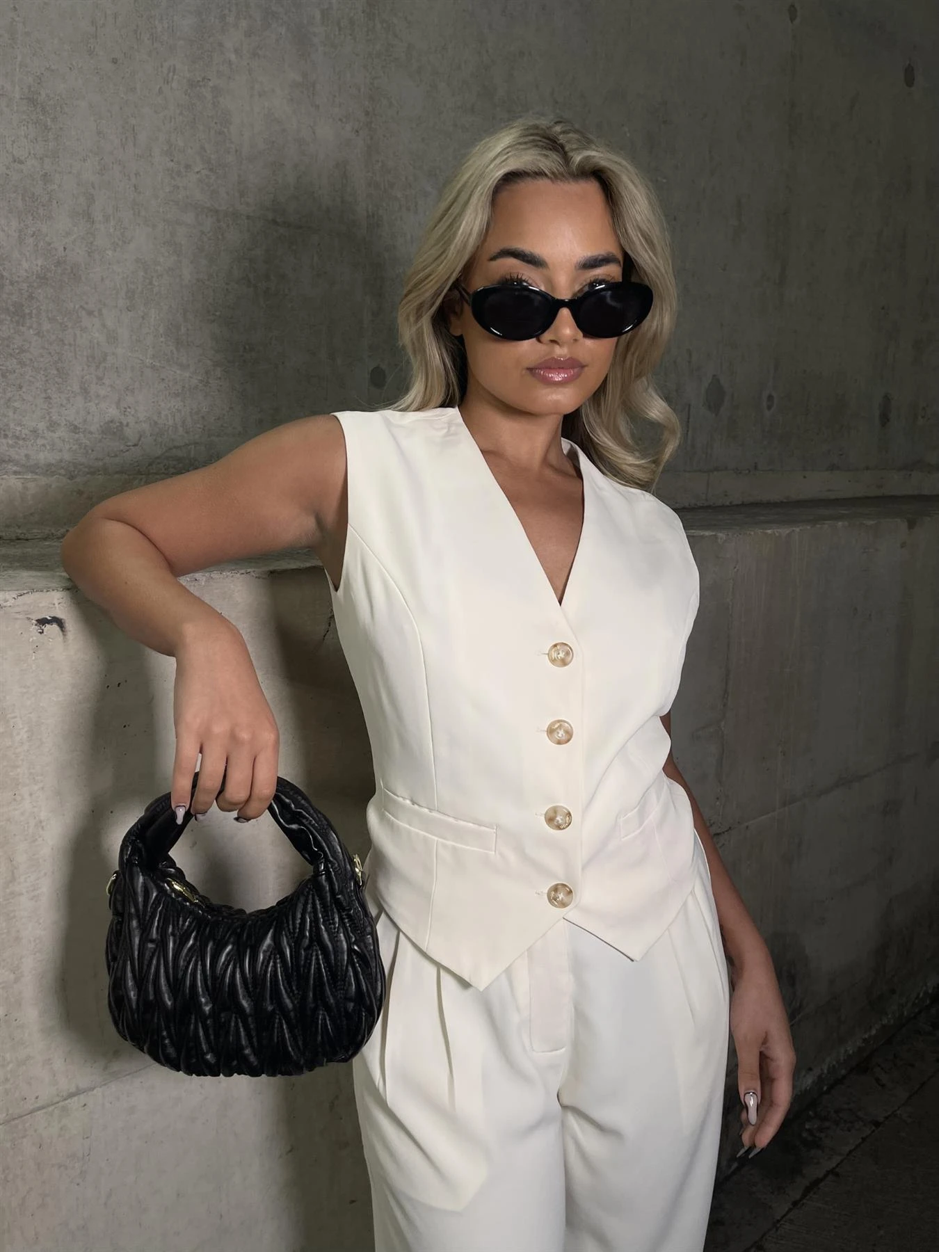 Glamorous Vanilla Waistcoat Top 1 Glamorous Vanilla Waistcoat Top