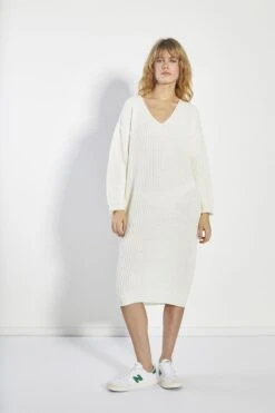 Glamorous Bone White Jumper Midi-Dress