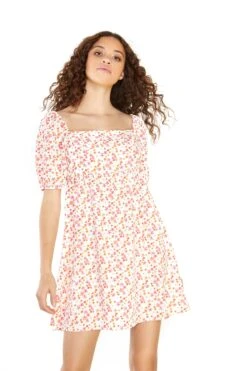 Glamorous Watercolour Ditsy Square Neck Mini Dress -Cheap Softly Dressed Store d2ea4bc70170e350bb379729b6be2135